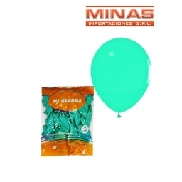 GLOBOS   X 50 UND,VERDE AGUA.