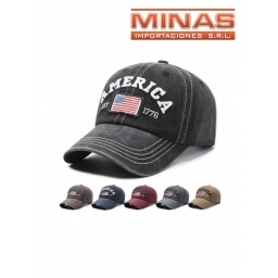 GORROS DE VISERA DE ALGODON ,AMERICA,DE BUENA CALIDAD.