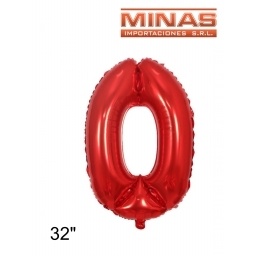 GLOBO N 0, DE 32 EN BOLSA,ROJO.