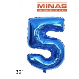 GLOBO N 5, DE 32 EN BOLSA,AZUL.