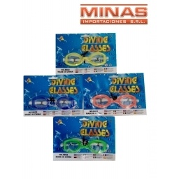 LENTE DE NATACION, VARIOS COLORES.