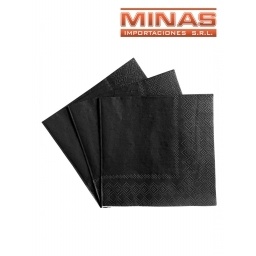 SERVILLETAS  DESCARTABLES  X  20 UND,NEGRO.