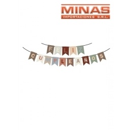 BANDERIN FELIZ CUMPLEAOS,1 DISEO COMBINADO