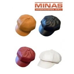 BOINA PARA DAMA SIMIL CUERO,TALLE 58, 4 COLORES.