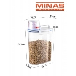 DISPENSADOR DE COCINA DE PLASTICO+ TAZA MEDIDORA.