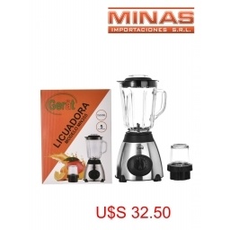 LICUADORA 1.5 L DE 5 VELOCIDADES + MOLINILLO MULTIUSO, JARRA DE VIDRIO.