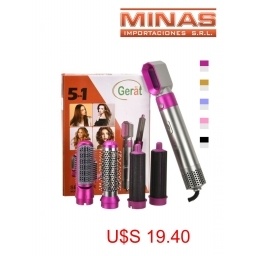 SECADOR Y RIZADOR 5 EN 1,1000 W.,5 COLORES.