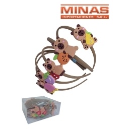 TIARA PLASTICA CAPIBARA X 12 UND, $ 35 C/U.