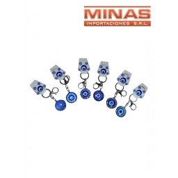 LLAVEROS DE 11 CM X 12 UND,OJO TURCO, 6 DSEOS, $ 40 CU.