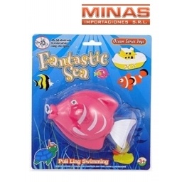 PEZ NADADOR A CUERDA 22 X 19 CM