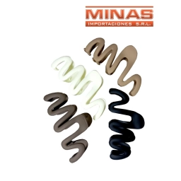 PINZAS ZIG ZAG DE 13 CM X 12 UND, 4 COLORES, $ 35 C/U.