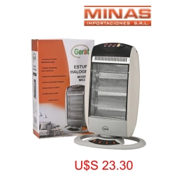 ESTUFA HALOGENA 4008001200 W,CON INTERRUPTOR DE CAIDA.