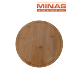 PLATO DE BAMBU, 25 CM X 1 CM.