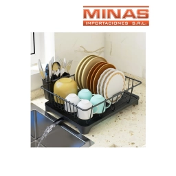 ESCURRIDOR DE 14 CM X 30 CM X42 CM, SOLO NEGRO CON DEAGUE.