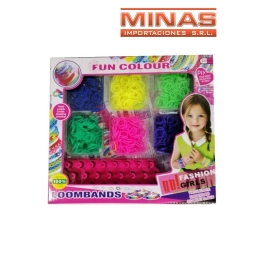 SET DE GOMITAS PARA PULSERAS + TELAR