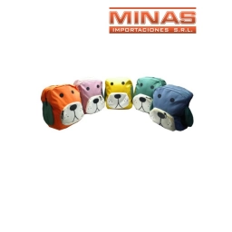 MOCHILA CON DISEO DE PERRITOS 5 COLORES 32X26CM