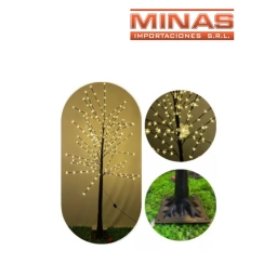 ARBOL DE 300 L. CALIDAS X 180 CM,CON FLORES, BASE MARRON.