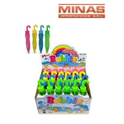 BURBUJERO DE 14 CM X 24 UND,PARAGUAS, $ 16 CU.