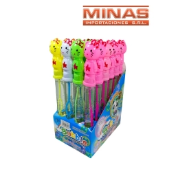 BURBUJERO DE 25 CM X 24 UND,GATITA, $ 16 C/U.