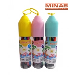 MARCADORES FINOS X 12 PCS., EN TUBO.