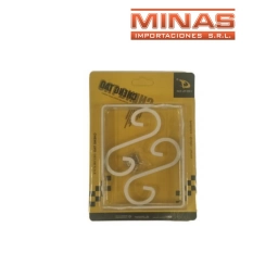 ESCUADRA DECORATIVA X 2 UND BLANCA,14 CM X 11 CM.