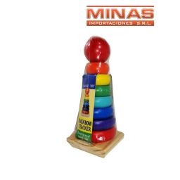 JUEGO DE AROS DE MADERA .