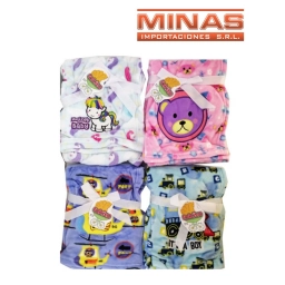 MANTA DE BEBE 100 X 75 CM VARIOS COLORES