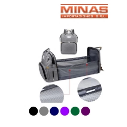 MOCHILA MATERNAL ,CUNA Y CAMBIADOR,6 COLORES.