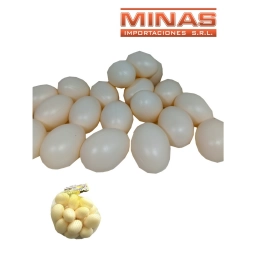 HUEVOS DE PLASTICO DE 6 CM X 25 UND.