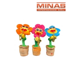 GIRASOL BAILARIN (MUSICA Y GRABADORA) 3 COLORES