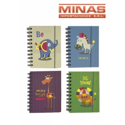 LIBRETA ANIMALES X 80 PAGINAS. 4 DISEOS.