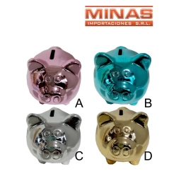 ALCANCIA DE CERAMICA X 9 CM,CHANCHITA.