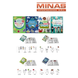 LIBRO DE COLOREAR DE 16 PAGINAS X 12 UND,SURTIDOS, $ 32,90 C/U.