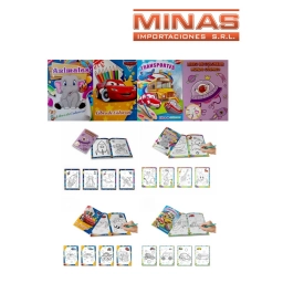LIBRO DE COLOREAR DE 12 PAGINAS X 12 UND,SURTIDOS, $ 32,90 C/U.
