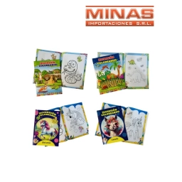 LIBRO DE COLOREAR DE 48 PAGINAS X 12 UND,SURTIDOS, $ 64,90 C/U.
