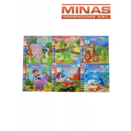 LIBRO PARA PINTAR 6 DISEOS 12 PCS $59,90 CU 50 STICKER