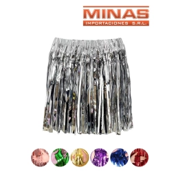 POLLERA HAWAIANA METALIZADA ,60 CM X 40