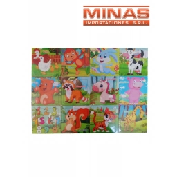 ROMPECABEZAS ANIMALES 15 CM X 15 CM.