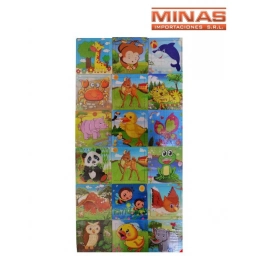 ROMPECABEZAS DE ANIMALES 15 CM X 15 CM.