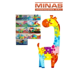 PUZZLE ANIMALES X 10 PCS,DE MADERA,10 DISEOS.