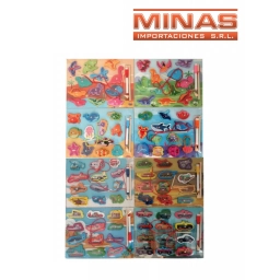 JUEGO DE PESCA ,DE MADERA, SURTIDOS.