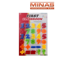 NUMEROS + SIGNOS MATEMATICOS CON IMAN X 30 PCS.