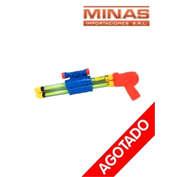 PISTOLA DE AGUA DOBLE CHORRO, 48 CM X 15 CM