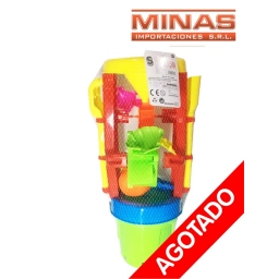 BALDE CON EMBUDO Y MOLDES 52 X 24 CM