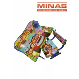 ESCRITORIO + SILLA, ABACO Y RELOJ, 70 CM X 45 CM, ANIMALES DE LA SELVA..