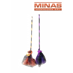 ESCOBA DE BRUJA DE 90 CM,DE TELA.