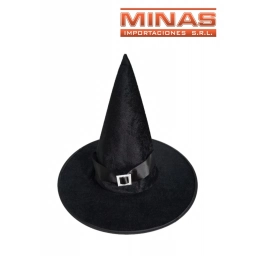 SOMBRERO DE BRUJA  DE 40 CM,NEGRO.