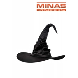 SOMBRERO DE BRUJA  DE 37 CM,NEGRO.