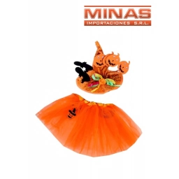DISFRAZ DE CALABAZA CON POLLERA X 2 PCS.