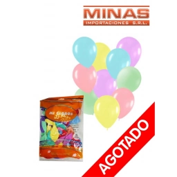 GLOBOS PASTEL  X 50 UND,SURTIDOS.